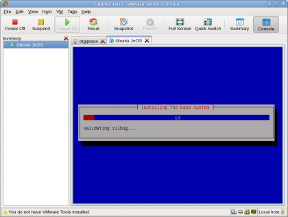 VMware - JeOS onder Ubuntu Hardy AMD64