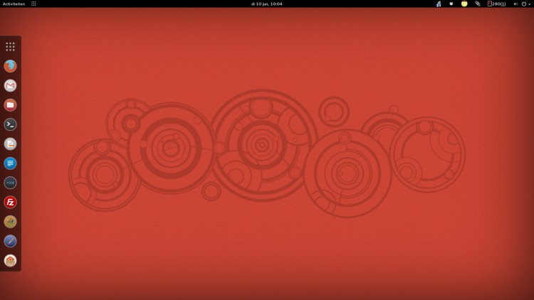 Ubuntu GNOME desktop met Faience Numix 