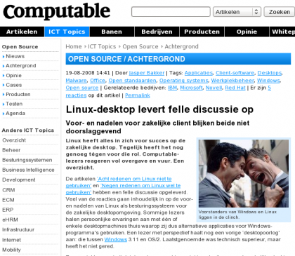 Uitstekende discussie over Linux op de desktop