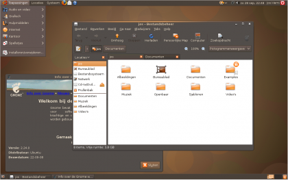 Ubuntu Intepid Ibex (Alpha) met prachtig nieuw theme