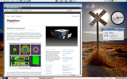 Digiplace onder Opera en twee widgets daarnaast