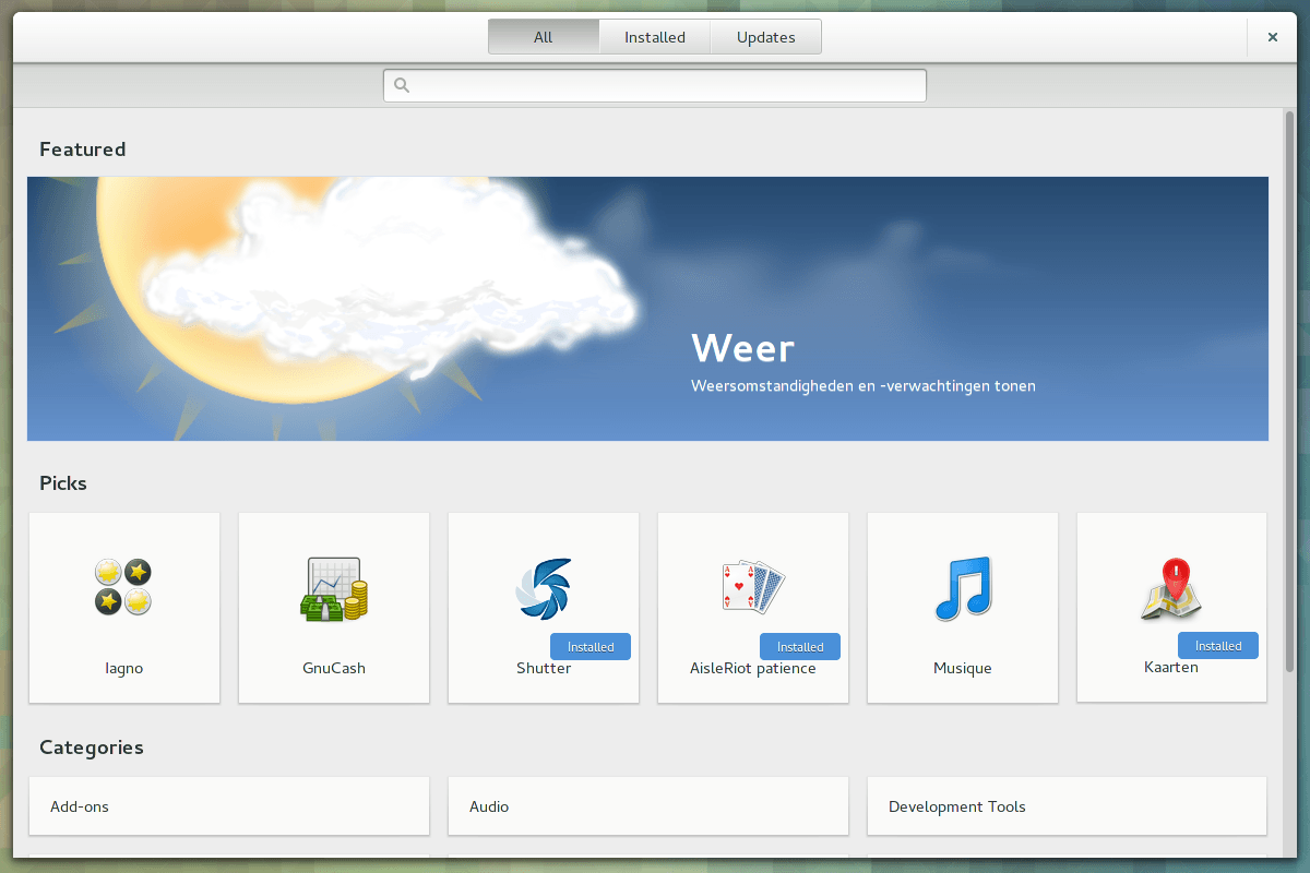 Software, een applicatie om software te installeren in Fedora