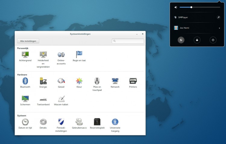 Systeeminstellingen GNOME