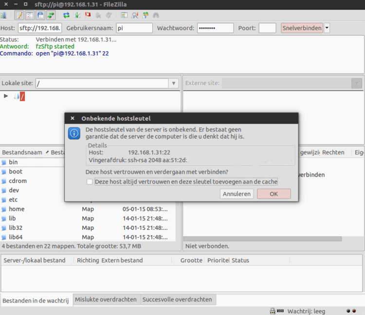 sftp-filezilla